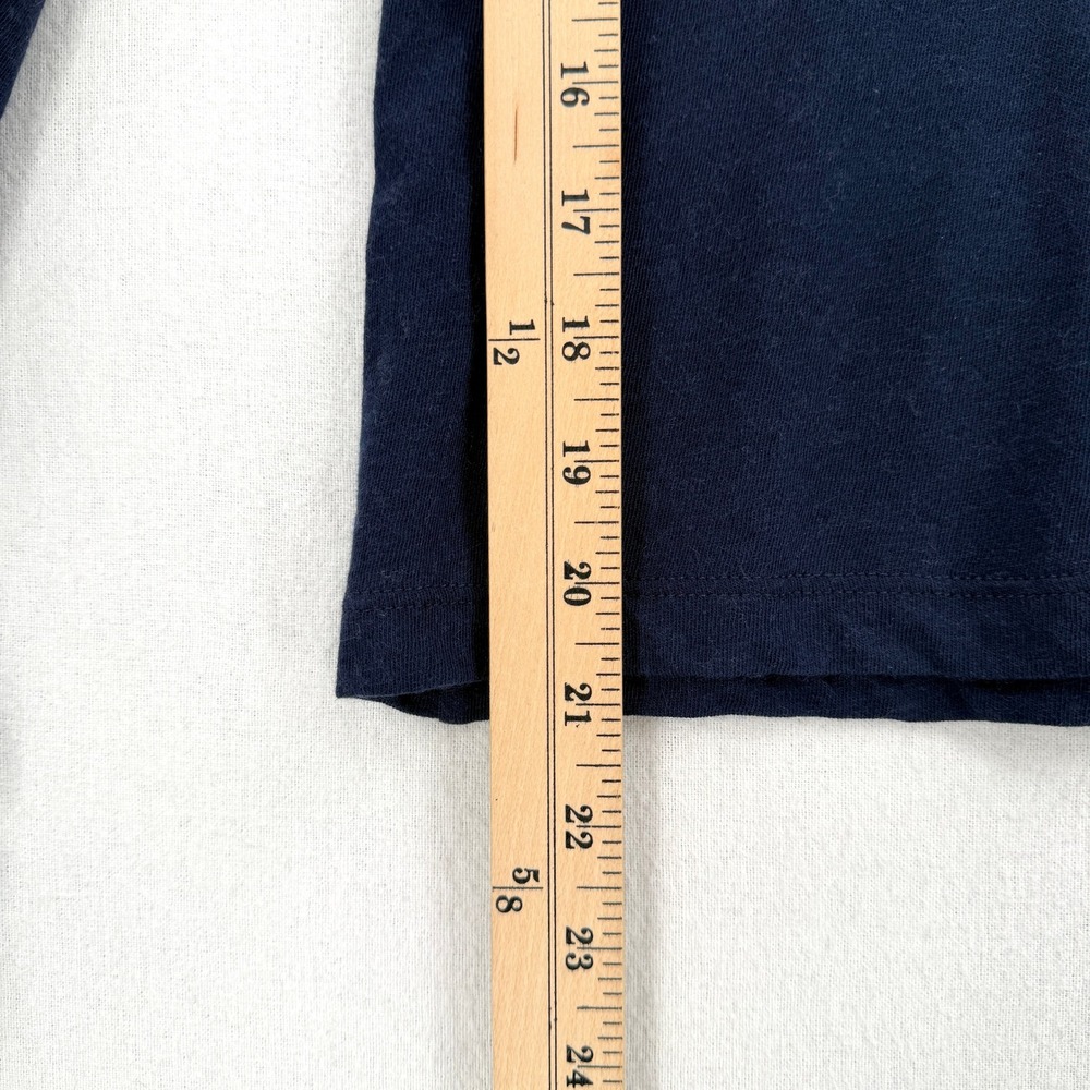 ENZA COSTA Cashmere New Classic V Neck Top Women Small Navy Long Sleeve Jersey - Picture 5 of 13